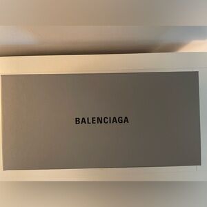 BALENCIAGA empty shoe box for pool slides with original tissue & 2 dust bags!!